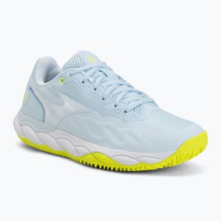Buty do tenisa damskie Mizuno Wave Enforce Court CC W ice water/lightning yellow/ancient