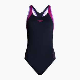 Strój pływacki jednoczęściowy damski Speedo HyperBoom Splice Flyback true navy/berry/miami lilac