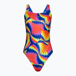 Strój pływacki jednoczęściowy damski Speedo Allover Digital Leaderback watermelon/flare pink/man peel/lemon drizzle
