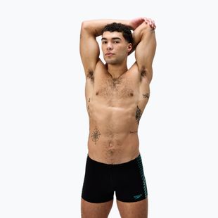 Bokserki pływackie męskie Speedo Endurance+ Tech Panel Aquashort black/turquoise gem