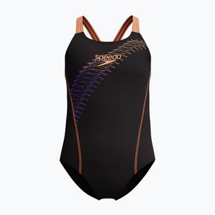Strój pływacki jednoczęściowy dziecięcy Speedo Medley Logo Medalist bright peach