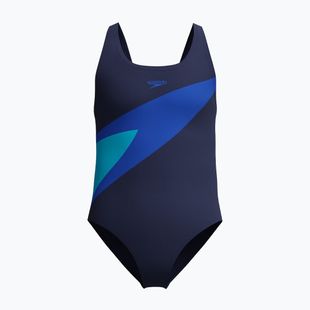 Strój pływacki jednoczęściowy dziecięcy Speedo Hyperboom Butterfly Back peacoat/deep sapphire