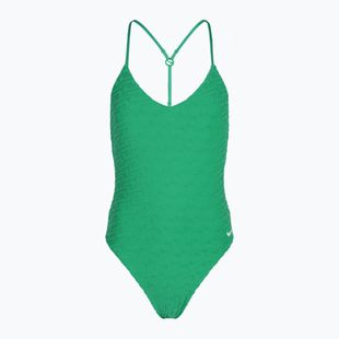 Strój pływacki jednoczęściowy damski Nike Swoosh Link Y-Back stadium green