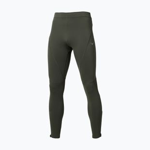 Legginsy do biegania męskie Mizuno Active Warmalite Long Tight forest night