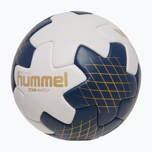Piłka do piłki ręcznej Hummel Star Mach off white/marine/gold rozmiar 3