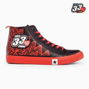Trampki męskie oficjalne WOŚP BIG STAR RR174652 czarny/czerwony