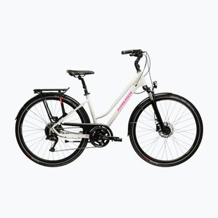 Rower trekkingowy damski KROSS Trans 5.0 W szary/różowy/połysk