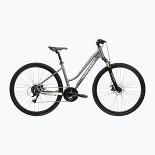 Rower crossowy damski KROSS Evado 3.0 W szary/zielony/połysk