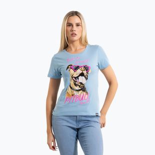 Koszulka damska Pitbull Synglasses Dog light blue