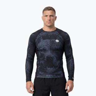 Rashguard longsleeve męski Pitbull World Rashguard black