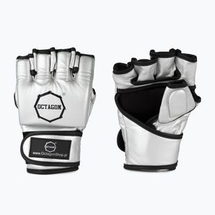 Rękawice grapplingowe Octagon MMA metallic silver