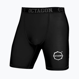 Spodenki kompresyjne męskie Octagon Logo black/white