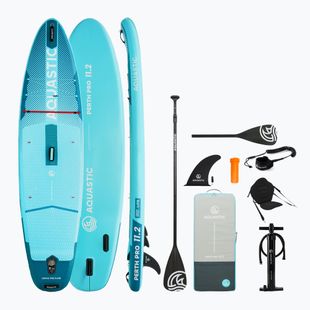 Zestaw deska SUP pompowana AQUASTIC Perth Pro 11'2" allround zielony