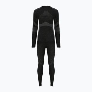 Komplet bielizny termoaktywnej męskiej WOOLCANO SET1089 merino seamless czarny