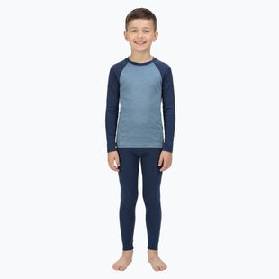 Komplet bielizny termoaktywnej dziecięcej WOOLCANO Merino SET0982 niebieski
