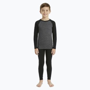 Komplet bielizny termoaktywnej dziecięcej WOOLCANO Merino SET0982 szary