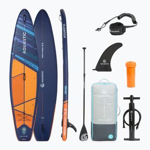 Zestaw deska SUP pompowana AQUASTIC Perth Sport 11'4" MSL allround pomarańczowy