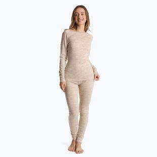 Komplet bielizny termoaktywnej damskiej WOOLCANO Merino 100% SET0543 beżowy