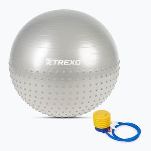 Piłka gimnastyczna masująca XTREXO TXO-B4Z022-GY 75 cm szary