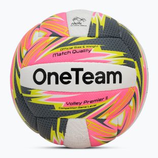 Piłka do siatkówki plażowej OneTeam HS Beach szary/żółty/różowy rozmiar 5