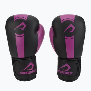Rękawice bokserskie dziecięce Overlord Boxer czarne/różowe