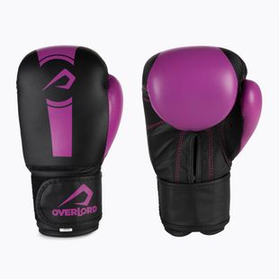 Rękawice bokserskie Overlord Boxer czarne/różowe