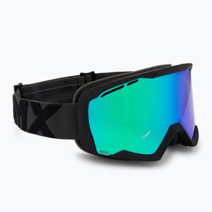 Gogle narciarskie IMX Snow black matt/black/green irridium/brown