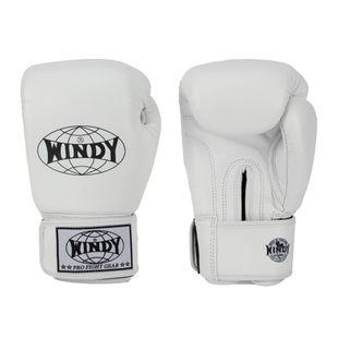 Rękawice bokserskie WINDY Classic Genuine Leather white