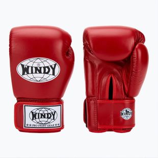 Rękawice bokserskie WINDY Classic Genuine Leather red