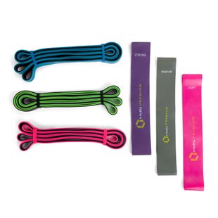 Zestaw gum do ćwiczeń HMS Pro Gu04 Gu06 wielokolorowych 17-33-121