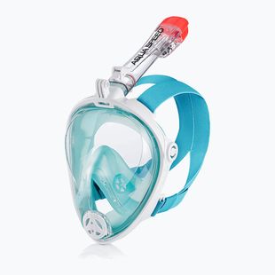 Maska pełnotwarzowa do snorkelingu AQUA-SPEED Spectra 2.0 biała/niebieska