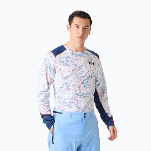 Bluza termoaktywna męska Helly Hansen Lifa Active white slope map aop
