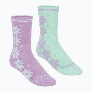 Skarpety damskie KARI TRAA Vinst 2 pack jelly mint
