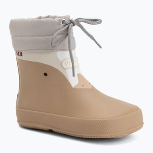 Kalosze dziecięce Viking Footwear Alv Barefoot Paw Print beige