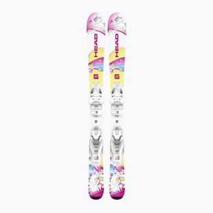 Narty zjazdowe dziecięce HEAD Unicorn Easy JRS + wiązania Jrs 4.5 GW CA white/pink