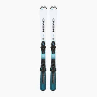 Narty zjazdowe dziecięce HEAD Supershape Team Easy JRS + wiązania Jrs 7.5 GW CA 2024 white/blue