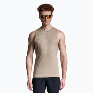 Koszulka do biegania męska X-Bionic Xceed Run sand/dark sand
