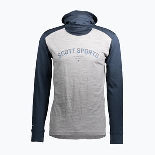 Bluza termoaktywna męska SCOTT Defined Merino Hoody dark blue/light grey melange