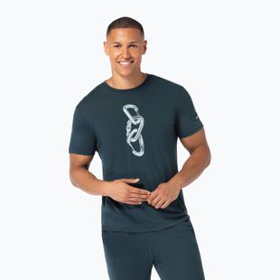 Koszulka męska super.natural Carabineri Tee blueberry/vapor grey