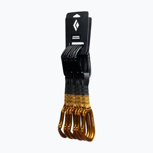 Zestaw ekspresów wspinaczkowych Black Diamond Hotforge Quickpack Set 6 szt. 12 cm amber