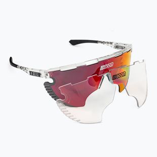 Okulary przeciwsłoneczne SCICON Aerowing Lamon crystal gloss/scnpp multimirror red