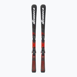 Narty zjazdowe dziecięce Nordica Doberman Combi Pro S + wiązania J7.0 FDT anthrazite/red