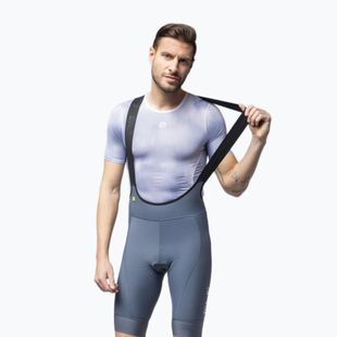 Spodenki rowerowe męskie Alé Magic Colour Bibshorts steel