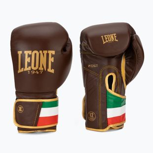 Rękawice bokserskie LEONE 1947 Italy '47 black/white/brown