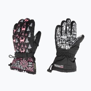Rękawice narciarskie dziecięce Level Junior ninja pink