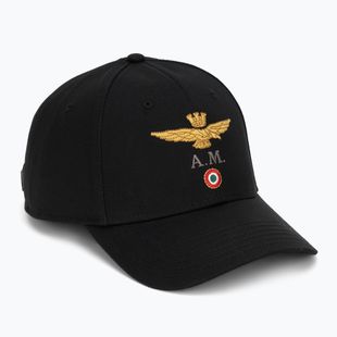 Czapka z daszkiem męska Aeronautica Militare HA1100UCT02848 jet black