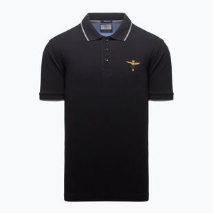 Koszulka polo męska Aeronautica Militare 262PO1308UP00082 Polo jet black