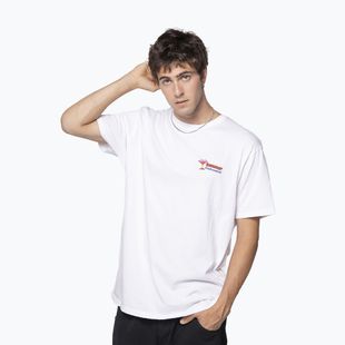 Koszulka męska Kaotiko M/C Washed Tropical Bar white