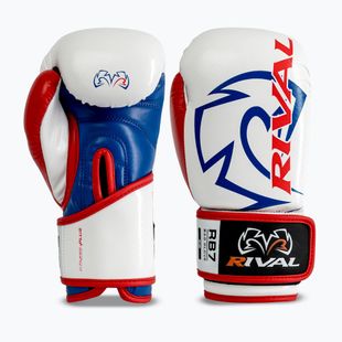 Rękawice bokserskie Rival RB7 Fitness Plus Bag white/blue