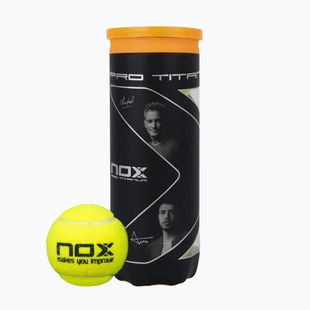Piłki do padla NOX Pro Titanium 3 szt. yellow